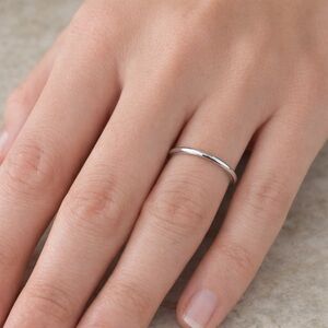 Pandora ALE 925 Sterling Silver Quietly Spoken Smooth Band Stacking Ring